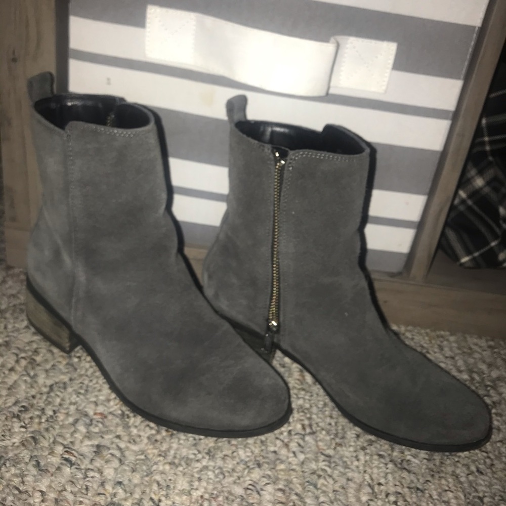 Gray Suede Gap Booties